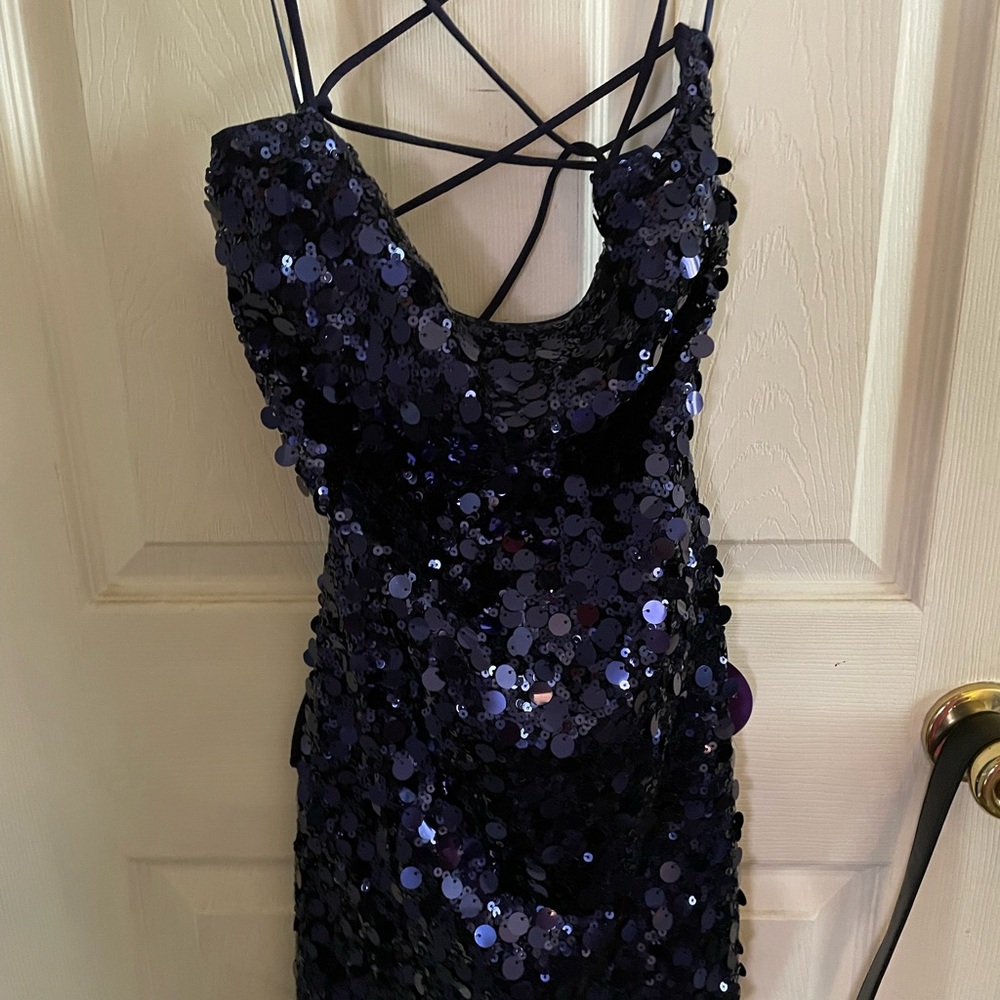 Windsor Midnight Blue Sequin Mini Dress